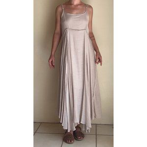 Flowy Blush Pink BoHo Maxi Dress - Size S